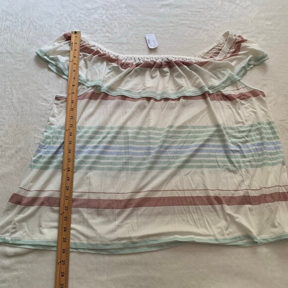 NEW Maurices striped fall lightweight jersey stretch boho shirt‎ top blouse - Picture 9 of 9